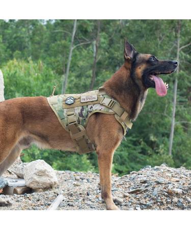 Oneigris Tactical Dog Harness - No-Pull D-Ring 1000D Nylon Multicolored Perfect for Security & Outdoor Use | International Shipping - Buy Online on GoSupps.com