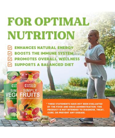 Simply Nature's Promise Superfood Blend - 40+ Fruits & Vegetables Aloe Vera Soy Free - 180 Count 2 Month Supply - International Shipping Available - Buy Online on GoSupps.com