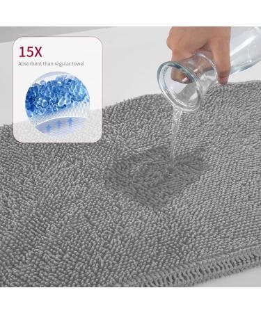 Shop HOMBYS Extra Large Chenille Microfiber Hair Towel for Women - Super Absorbent & Soft | Ideal for Long Curly Thick Hair | Fast Drying Hair Wrap Grey - Buy Online on GoSupps.com