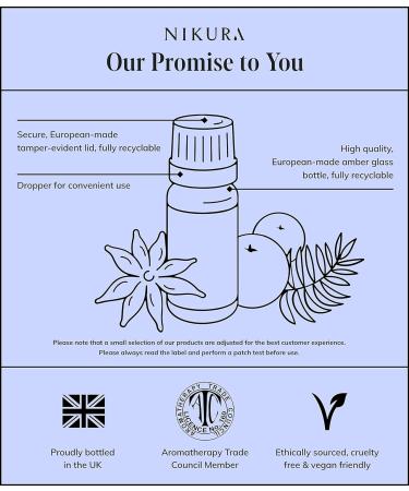 Nikura Sweet Marjoram Essential Oil - 10ml | 100% Pure Natural Oil for Aromatherapy | Stress Relief and Skin Care | Vegan & UK Made - Buy Online on GoSupps.com