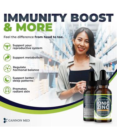Zinc Chelate Immune Booster - Ionic Zinc Liquid Drops for Immunity, Skin & Reproductive Health - 2 Fl Oz (Pack of 1) - Buy Online on GoSupps.com