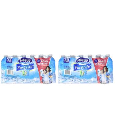 Nestle Pure Life mlXEyY Purified Bottled Water 16.9 Oz. 24 Count (Pack of 2)