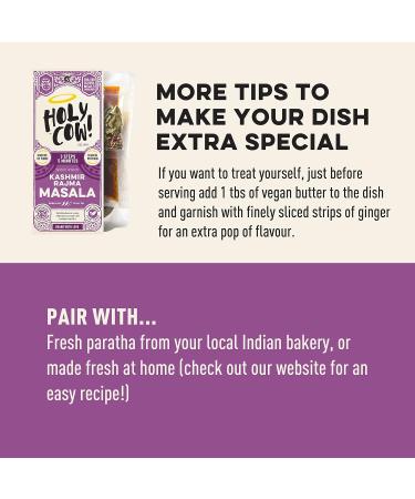 Holy Cow! Daal Curry Kit (5 x 400g) Kashmir Rajma Masala Kidney Bean Gluten Free Vegan Curry Kit Indian Snacks Indian Ready Meals. Red Kidney Beans. - Buy Online on GoSupps.com