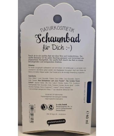 La Vida Bubble Bath for You Wild Attention Natural Cosmetics 40 ml - Buy Online on GoSupps.com