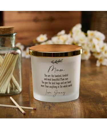 Personalised Large Double Wick Candle Gift for Mum with Sentiment (Planet spa) - Buy Online on GoSupps.com