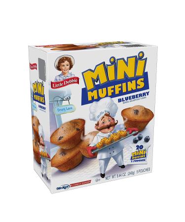 Little Debbie Blueberry Mini Muffins - 20 Mini Muffins in 5 Pouches - Delicious Snack Option - Buy Online on GoSupps.com