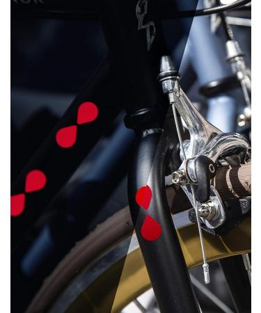 Raindrops Reflector Stickers - 20 Pack in Classic Light Red | 6 Colors & 2 Strengths for Strollers Bicycles Scooters & Helmets - Buy Online on GoSupps.com