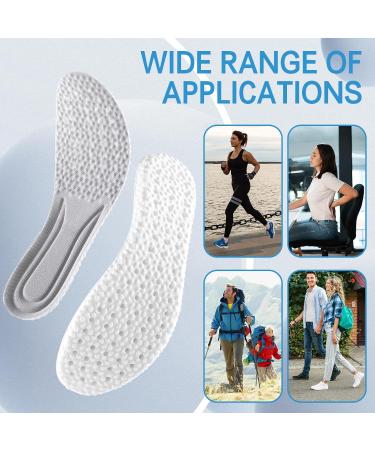 Premium Shock Absorbing Shoe Insoles for Men & Women - Breathable Comfortable Elastic Inserts for All-Day Support | Size 9.5-10 Black - Buy Online on GoSupps.com