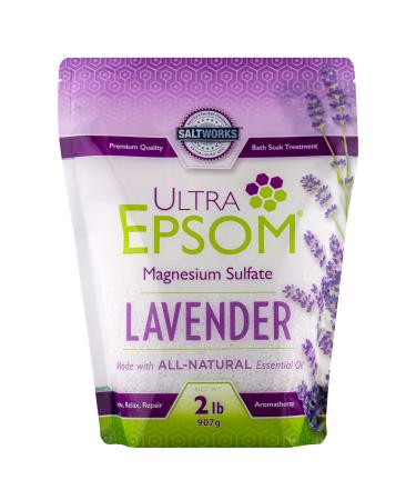 SaltWorks Ultra Epsom Scented Bath Salt  Lavender  2 Pound Bag