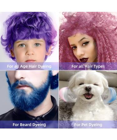 4 Colors Temporary Hair Color Wax - Pink Purple Gray Blue | Professional Styling Cream for Men Women & Kids - Perfect for Parties Cosplay & Halloween - Buy Online on GoSupps.com