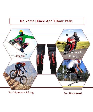 TIGERSGATE 4 Pcs Cycling Elbow and Knee Pads for Men and Women - Skating Shin Guards - Buy Online on GoSupps.com