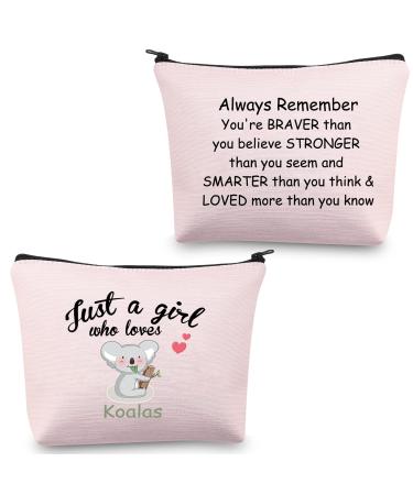 Koala make-up bag koala gifts for girls just a girl who loves koalas cosmetic bag koala lovers gifts koala travel bag organizer bag koala bag