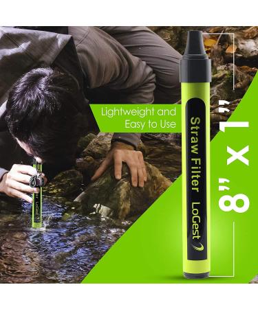 8 Pack Water Filter Straw - Portable Personal Filtration Device for Emergency Kits, Outdoor Activities, Hiking, Camping, Travel - Survival Backpacking Essential - Buy Online on GoSupps.com