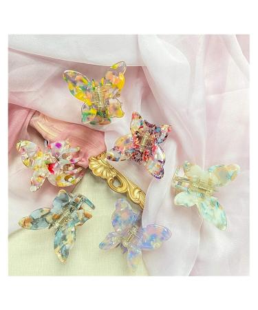 Yinyime 100pcs Fairy Butterfly Hair Clips - Marble Leopard Acrylic Barrettes for Women | Perfect Hair Jewelry Gift - Buy Online on GoSupps.com