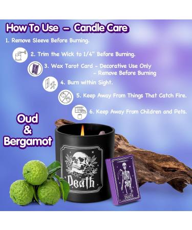 Tuitessine Tarot Candle with Crystals | Death Scented Candle for Meditation Astrology & Witchcraft | Perfect Gift for Women | Stress Relief | Christmas & Halloween - Buy Online on GoSupps.com
