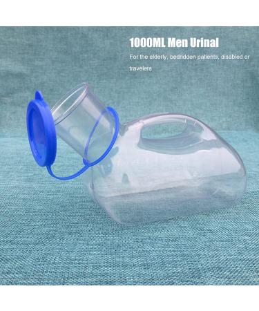 Urine Bottles Male 1000ML Portable Men Urinal with Lid Portable Urinal for Men Transparent Plastic Urine Container - Buy Online on GoSupps.com