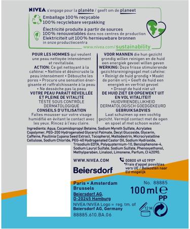 Nivea Face Wash Active Energy 100 ml - Buy Online on GoSupps.com