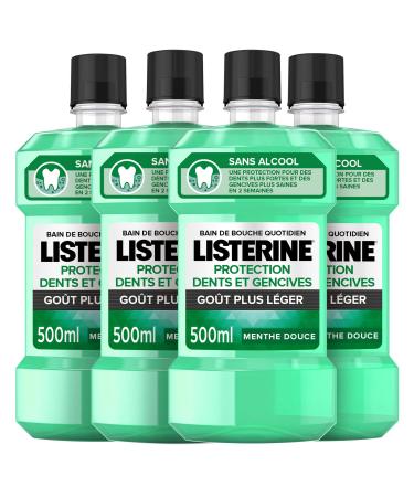 LISTERINE® TEETH AND GUMS PROTECTION – lighter taste – alcohol-free – mouthwash – pack of 4 500mL bottles