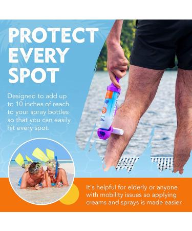 Appligator Back Lotion Applicator - for Sunscreen, Moisturizer, Repellents & More - Blue - Buy Online on GoSupps.com