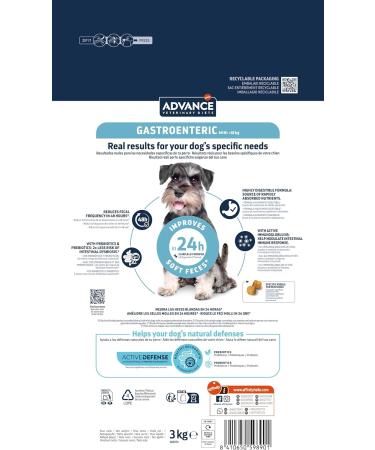 Advance Veterinary Diets Gastroenteric Sensitive Dry Food for Dogs with Gastrointestinal Disorders 3kg - Buy Online on GoSupps.com
