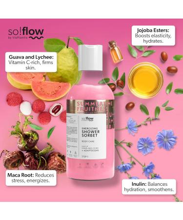 Buy SoFlow Energetic Sorbet Shower Gel - Guava & Lychee | Enriched with Passiflora Edulis for Ultimate Shower Bliss - International Shipping Available - Buy Online on GoSupps.com
