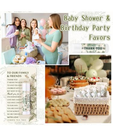 Swiffen 36 Pcs Green Chinoiserie Wedding Favor Gift for Guests Lip Balm Lemon Tea Tree Scent Baby Shower Favors for Gender Reveal Games Prizes Bridal Shower Party Supplies - Buy Online on GoSupps.com