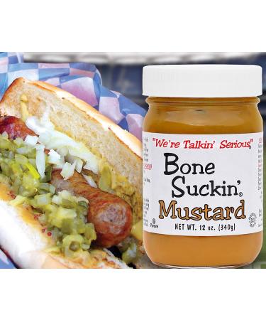 Bone Suckin' Mustard 12oz - Tangy and Delicious (Pack of 1) - Buy Online on GoSupps.com