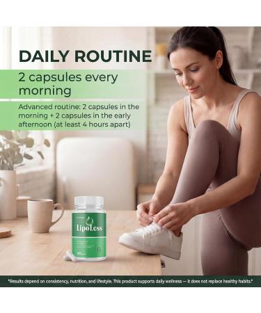 LipoLess Capsules Official All Natural Lipo Less Supplement Pills with Premium Ingredients Advanced Formula for Optimal Health & Wellness Support for Active Women & Men (60 Capsules) - Buy Online on GoSupps.com