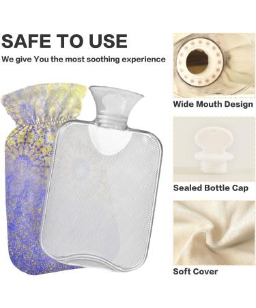 NAANLE 2L Mandala Flower Hot Water Bottle with Cover | Pain Relief for Menstrual Cramps | Heat & Cold Therapy for Hands & Feet - Buy Online on GoSupps.com