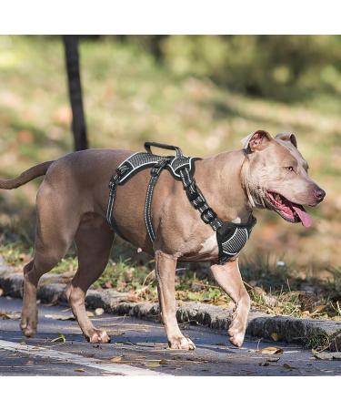 Premium Heele Dog Harness - Reflective Breakout Design Robust Handle Perfect Fit - Black (M) - Buy Online on GoSupps.com