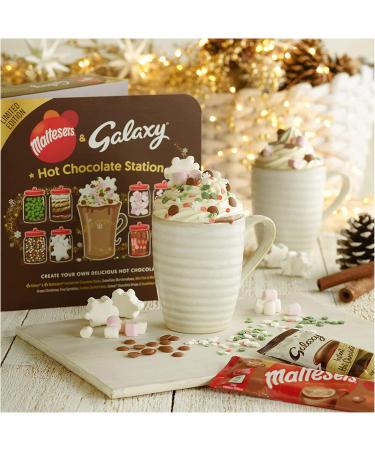 Maltesers & Galaxy Hot Chocolate Station Gift Set - Bulk Sachets with 6 Toppings | Perfect Christmas Gift for Men - Buy Online on GoSupps.com