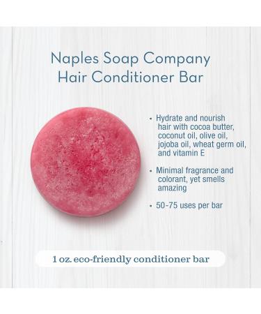 Naples Soap Company Protein Enriched Hair Conditioner Bar - Eco-Friendly Solid Haircare for All Hair Types - Sunkissed 1oz - 50-75 Uses - Buy Online on GoSupps.com