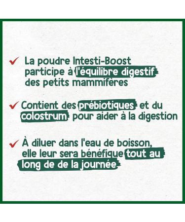 HOPI Complementary food for Rodents - IntestiBoost Powder 70 GR - Promotes the Digestion of Small Mammals and Reduces Stress - Preservative-free and 100% Natural - Made in France - Buy Online on GoSupps.com