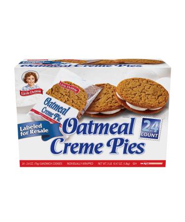 Little Debbie Oatmeal Creme Pies (24 Count of 2.6 oz Cookies) 62.4 oz Oatmeal 2.6 Ounce (Pack of 24)