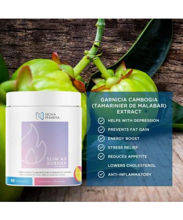 Nova Pharma Pre Workout Powder - Garcinia Cambogia - L Carnitine Supplement - Chromium Supplement - 40 Servings (Lemonade Rose) - Buy Online on GoSupps.com