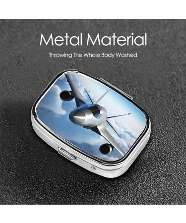 Buy Flying Airplane Printed Square Pill Box | Portable Travel Medicine Organizer | eCommerce International Shipping - Buy Online on GoSupps.com