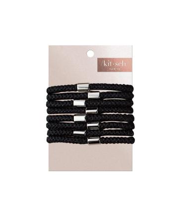 Kitsch 8 Piece Elastic Hair Ties for Women - Black Hair Bands for Ponytails - Thick & Thin Hair Elastics - Holiday Gift Accessories for Girls - Buy Online on GoSupps.com