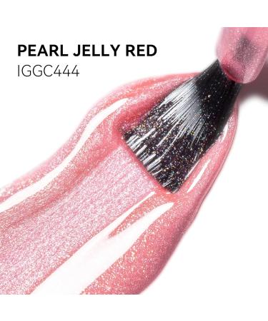 MEGIOR Pearl Jelly Red Gel Nail Polish 15ML Shimmer Gel Polish 1PC White Glitter Nail Polish Gel Soak Off UV Gel Polish Translucent Color Neutral Gel Polish for Nail Art Manicure DIY at Home - Buy Online on GoSupps.com