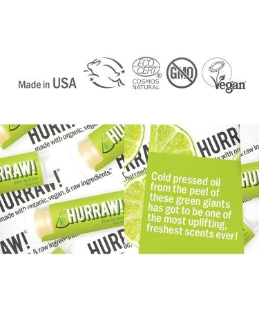 Hurraw! 3 Lip Balms Coconut Vanilla Pod & Lime Organic Certified Vegan Cruelty Free & Gluten Free Non-GMO 100% Natural Ingredients Bee Soy & Palm Free. Made in USA. - Buy Online on GoSupps.com