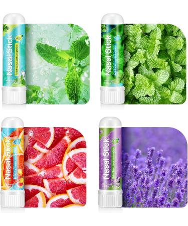 Ruduwu 4 Pack Nasal Stick Nasal Inhaler Stick Nose Inhaler Boost Energy Set Inhaler Sinus & Congestion Relief Daily Relaxation Stress Relief Pure Natural Ingredients - Buy Online on GoSupps.com