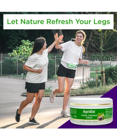 Agridin Horse Chestnut Cream for Legs & Body Varicose Veins Relief Anti-Swelling Circulation Support Enriched with Rosemary & Orange Oils 150ml / 5.07 fl oz - Buy Online on GoSupps.com