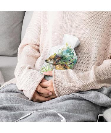 Watercolor Deer Hot Water Bottle with Plush Cover - Hand Warmer for Adults & Kids | 26.5x15.3cm - Ideal for Comfort & Warmth - Buy Online on GoSupps.com