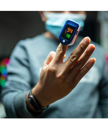 Buy Pulse Oximeter Fingertip | Large OLED Display Blood Oxygen Monitor for Heart Rate & SpO2 International Shipping Available - Buy Online on GoSupps.com