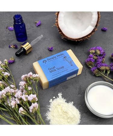 Simply Vedic 6-Pack Goat Milk & Essential Oil Soap Bar Gift Set - Hand-Made, Cold Pressed with Coconut Oil for Body, Hand, Face - Men & Women - 3.5 Oz. x 6 - Buy Online on GoSupps.com