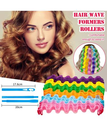 30-Piece No Heat Curly Winder Kit - Long Hair Curlers & Styling Hooks for Effortless Waves - Buy Online on GoSupps.com