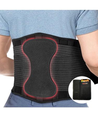 Back Brace Support Belt for Pain Relief | Adjustable Lumbar Waist Protection for Scoliosis Sciatica & Herniated Disc - L/XL (31-38 inches - Buy Online on GoSupps.com