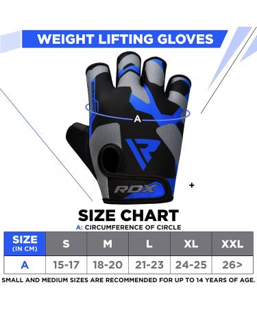 RDX Weight Lifting Gloves - Anti-Slip Padded Palm Protection for Men and Women - Ideal for Fitness, Gym, Strength Training - Blue, Large - Buy Online on GoSupps.com