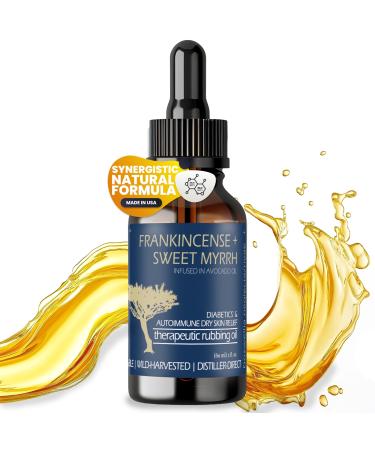 BALM OF GILEAD Neuropathy Frankincense & Sweet Myrrh Therapeutic Rubbing Oil - Instant Diabetic's & Autoimmune Dry Skin Relief & Repair 2 fl oz