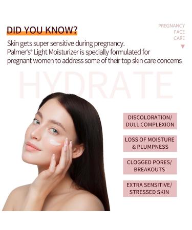 Palmer's Pregnancy Light Facial Moisturizer - 2.5 fl. oz. | Hydrating Skincare for Expecting Mothers | Shop Internationally - Buy Online on GoSupps.com