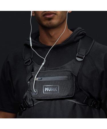 MVRK Water Resistant Chest Pack - Lightweight Running Phone Holder with Extra Storage in Black - Buy Online on GoSupps.com